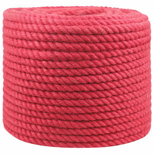vidaXL Uže od jute 10 mm Crvena 100% Juta Tossa