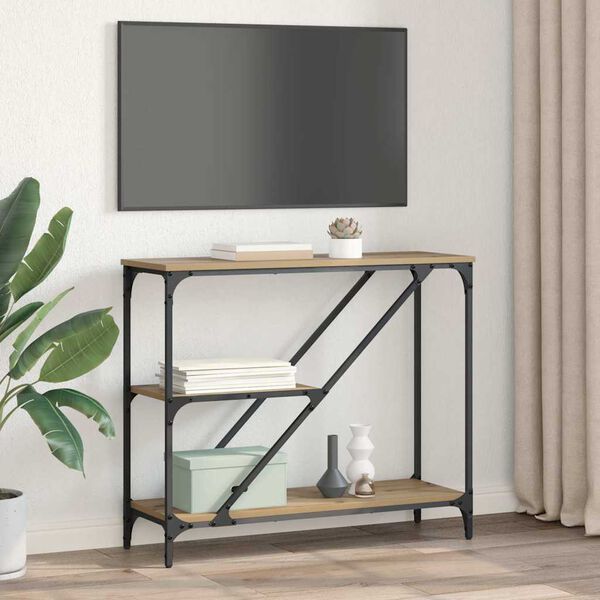 vidaXL Konzolna stolica Umjetnički hrast 88,5 x 30 x 75 cm