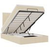vidaXL Otomanski okvir kreveta s madraca krem 120x190 cm od tkanine