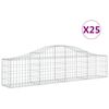 vidaXL Lučne gabionske ko&scaron;are 25 kom 200x30x40/60 cm pocinčano željezo