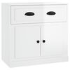 vidaXL Komoda sjajna bijela 70x35,5x67,5 cm od konstruiranog drva