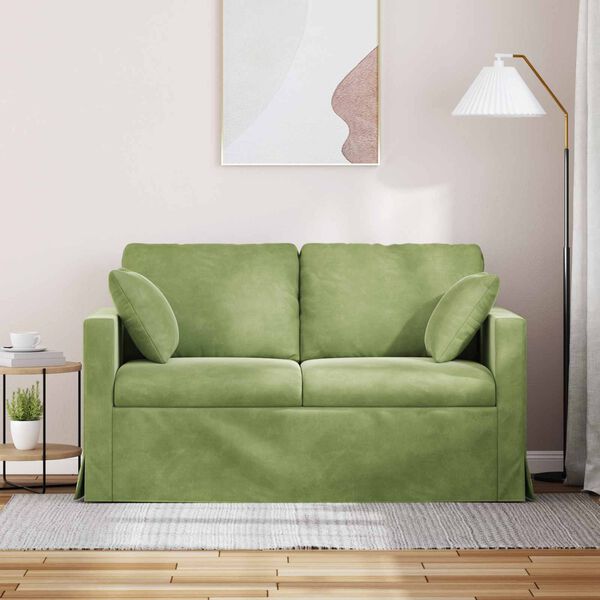 vidaXL Sofa Svijetlo zelena 138 x 78 x 80 cm Bar&scaron;un