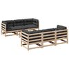 vidaXL 7-dijelni set vrtnih sofa s jastucima od masivne borovine