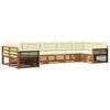 vidaXL Set vanjskih sofa s jastukom 7 pcs Prirodna i krem