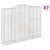 vidaXL Lučne gabionske ko&scaron;are 7 kom 300x50x220/240cm pocinčano željezo