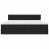 vidaXL Krevet s od storage s madracem Crna 200 x 200 cm Bar&scaron;un
