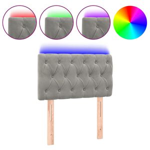 vidaXL LED uzglavlje svjetlosivo 80x7x78/88 cm bar&scaron;unasto
