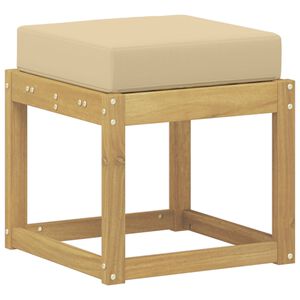 vidaXL Vanjska stolica klupa s jastukom Bijela 43 x 43 x 45 cm