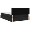 vidaXL Krevet s prostorom za pohranu s LED-om Crna 140 x 200 cm