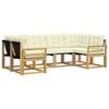 vidaXL Set vanjskih sofa 6 kom. Bijela i krem