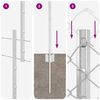 vidaXL Ograda s postovima Srebrno 1 x 10 m Čelik