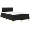 vidaXL LED Box Spring Krevet s LED trakama Crna 120 x 200 cm tkanina
