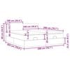 vidaXL Otomanski okvir kreveta s madracima krem 200x200cm od tkanine