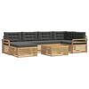 vidaXL Set vanjskih sofa 7 kom. Bijela i antracit