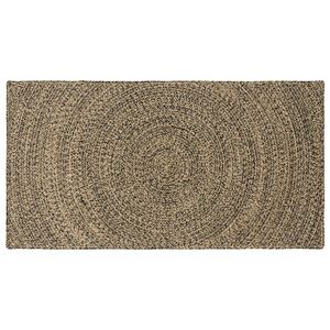 vidaXL Tepih za područje Prirodna i crna 100 x 200 cm Juta