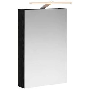 vidaXL Kupaonski ormar s ogledalom Crni hrast 40 x 10,5 x 60,5 cm