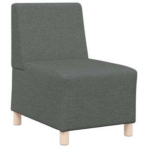 vidaXL Modularna sofa bez naslona za ruke tamno siva 55 cm tkanina