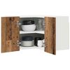 vidaXL Viseći ormarić s pohranom Stari drvo i bijela 57 x 57 x 40 cm
