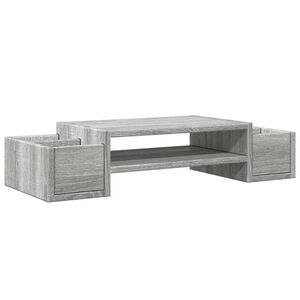 vidaXL Stalak za monitor s pohranom boja hrasta 70 x 27 x 15 cm drveni