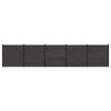 vidaXL Set ograde 5 kom. 872 x 186 cm WPC i aluminij Crna