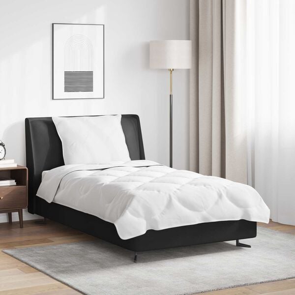 vidaXL Set deka s jastukom 2 pcs Bijelo Mikrofibra