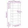 vidaXL Polica Dimljeni hrast 60 x 29,5 x 149 cm Konstruirano drvo