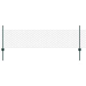 vidaXL Heksagonalna ograda s stubom 100 x 0,5 m Čelik premazan PVC-om