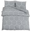 vidaXL Set posteljine za poplun sivi 240x220 cm pamučni