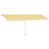 vidaXL Tenda na ručno uvlačenje s LED svjetlima 600x350 cm žuto-bijela