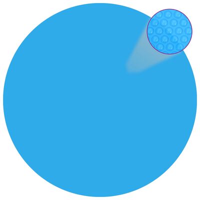 vidaXL Plutajući Okrugli PE Solarni Pokrivač za Bazen 455 cm Plavi