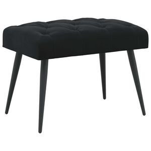vidaXL Klupa s gumbastim tkanjem Crna 60 x 40 x 45 cm Bar&scaron;un