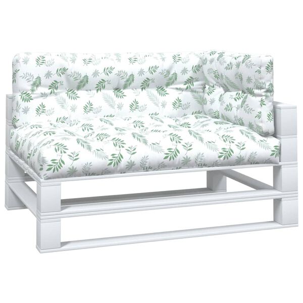 vidaXL Jastuci za palete 3 kom s uzorkom li&scaron;ća od tkanine