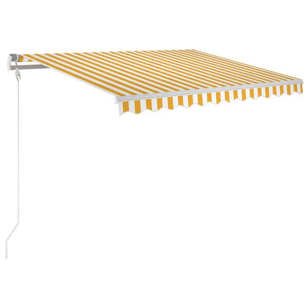 vidaXL Automatska tenda sa senzorom LED 300x250 cm žuto-bijela