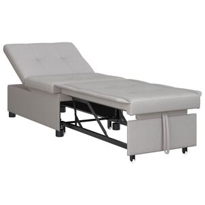 vidaXL Krevet-sofa na razvlačenje Sivi 194 x 50 x 82 cm tkanina