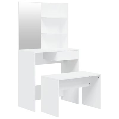 vidaXL Set toaletnog stolića bijeli 74,5 x 40 x 141 cm