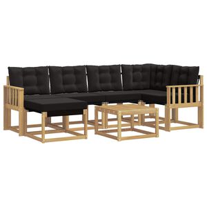 vidaXL Set vanjskih sofa 7 kom. Bijela i crna