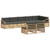 vidaXL Set vanjskih sofa s jastukom 8 pcs Bijela i antracit Poliester