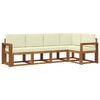 vidaXL Set vanjskih sofa 5 kom. Prirodna i krem