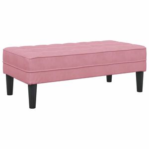 vidaXL klupa s jastukom Ružičasta 113 x 57 x 39 cm Bar&scaron;un