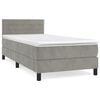 vidaXL Box spring krevet s madracem svjetlosivi 80 x 200 cm bar&scaron;unasti