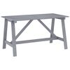 vidaXL Vrtni blagovaonski stol sivi 140 x 70 x 73,5 cm od drva bagrema