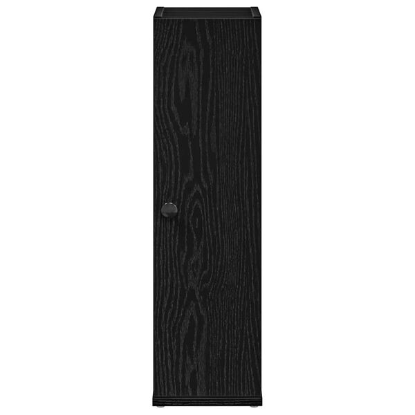 vidaXL Kupaonski ormarić s držačem za role crni 20,5x22x72 cm