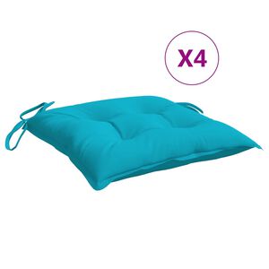 vidaXL Jastuci za stolice 4 kom tirkizni 40 x 40 x 7 cm od tkanine