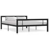 vidaXL Okvir za krevet crno-bijeli metalni 140 x 200 cm