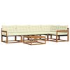 vidaXL Set vanjskih sofa s jastukom 6 pcs Prirodna i krem