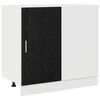 vidaXL Kuhinjska Kutna Donja Vitrina Crni hrast 86 x 46 x 81,5 cm