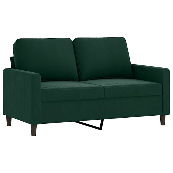 vidaXL 3-dijelni set sofa s jastucima tamnozeleni bar&scaron;unasti