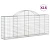 vidaXL Lučne gabionske ko&scaron;are 18 kom 200x30x80/100cm pocinčano željezo