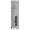 vidaXL Visoka komoda siva betona 34,5x34x180 cm od konstruiranog drva