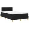 vidaXL LED Box Spring Krevet s LED trakama Crna 120 x 200 cm tkanina